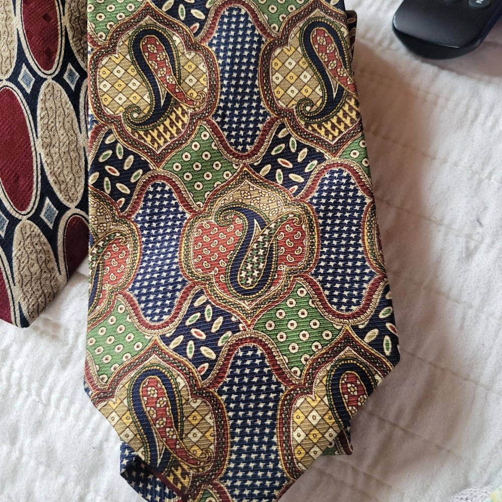 Jos A Bank Premier Collection Mens Silk Neckties Lot 3 Patterned Formal - Picture 2 of 7